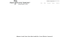 Desktop Screenshot of frostplasticsurgery.com