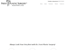 Tablet Screenshot of frostplasticsurgery.com